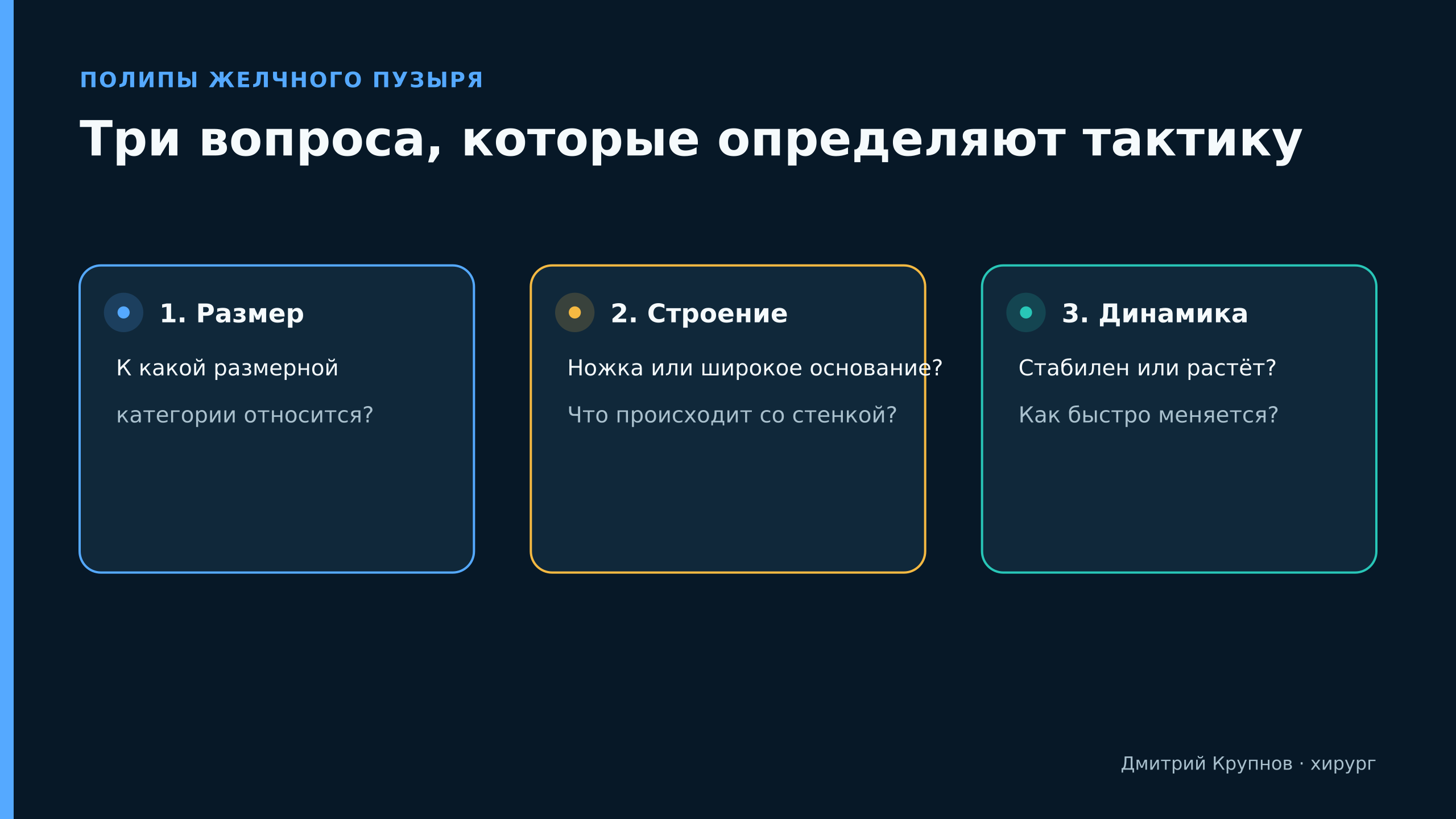 Три критерия оценки полипа желчного пузыря: размер, строение и динамика