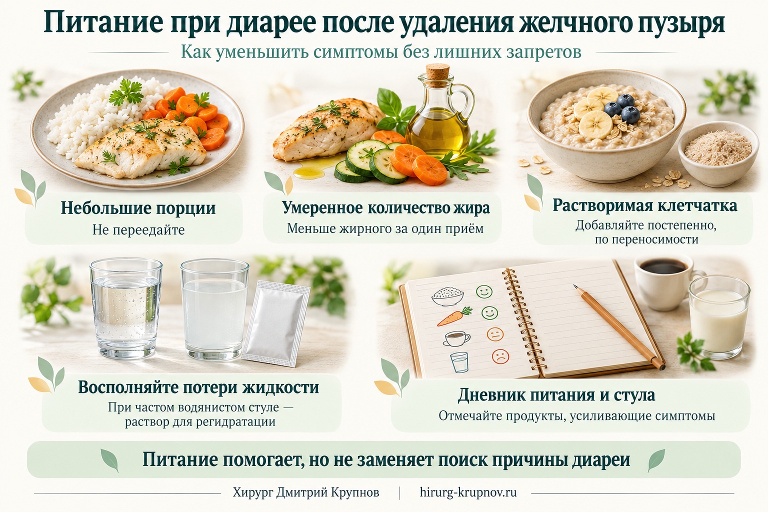 Питание при диарее после удаления желчного пузыря